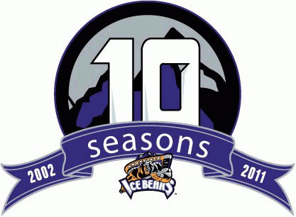 knoxville ice bears 2011 anniversary logo v3 iron on transfers for T-shirts
